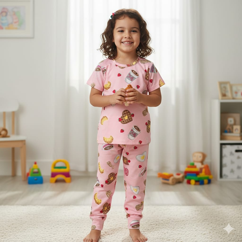 Unisex Cord Set(Age 2Y - 3Y) – Light pink