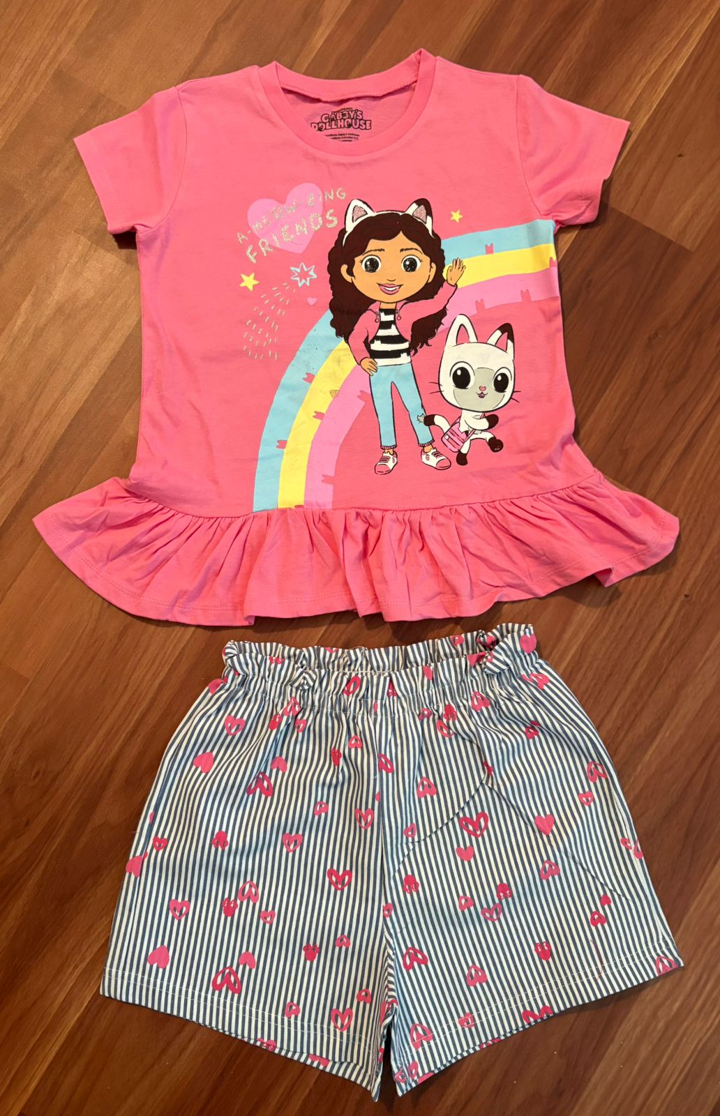 Girls Half Sleeve shorts - Dark pink 3