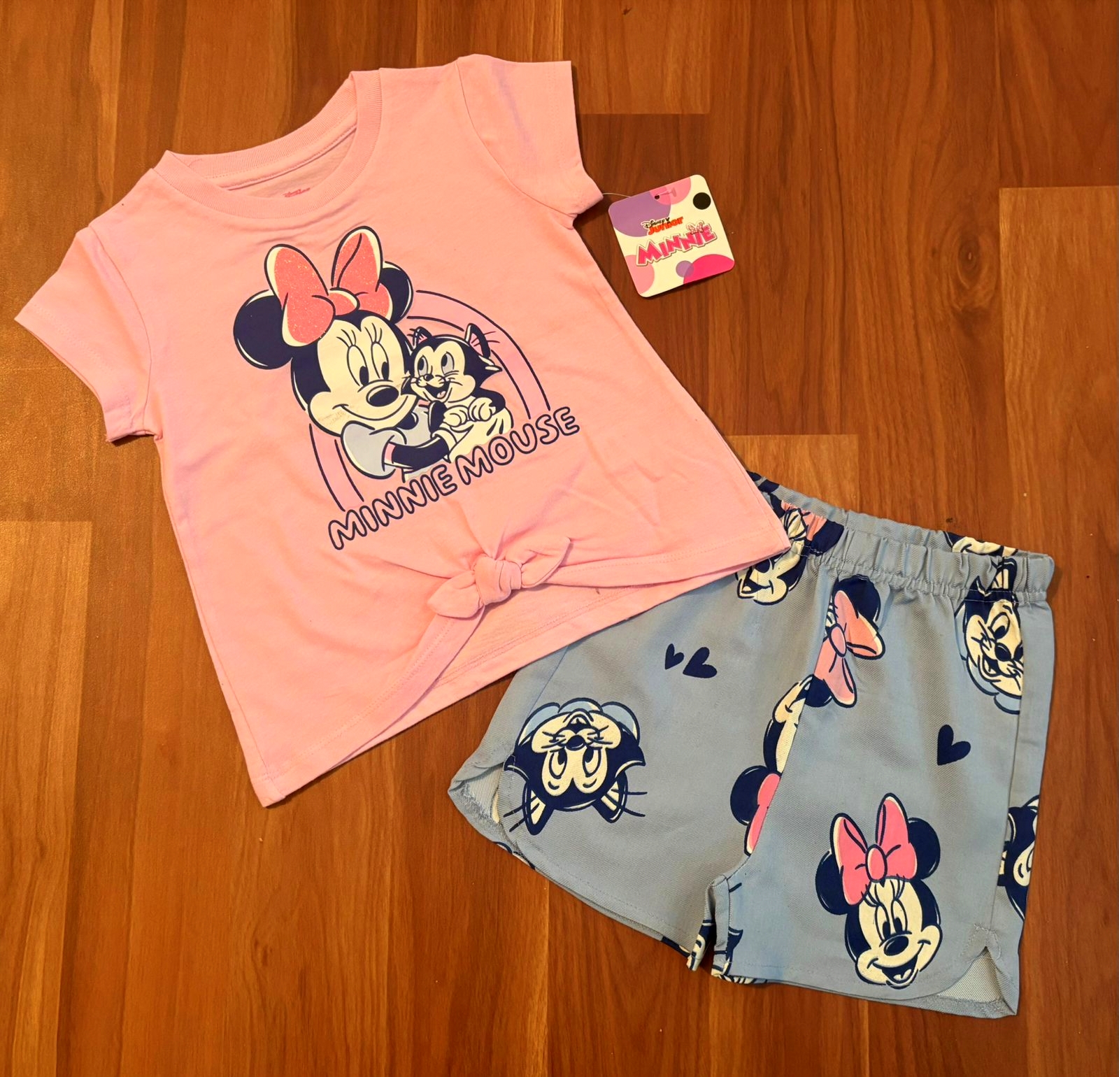 Girls Half Sleeve shorts – Baby pink