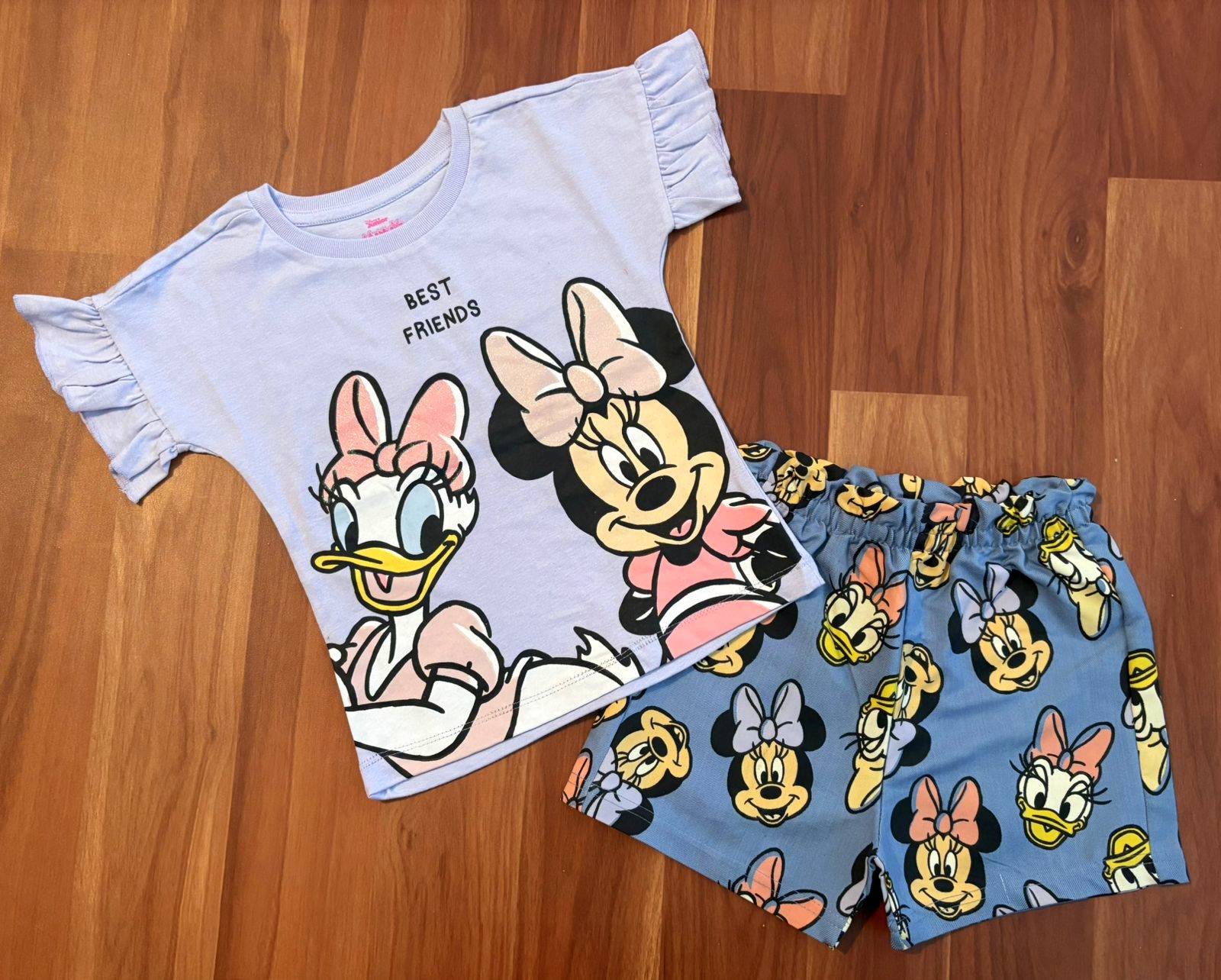 Girls Half Sleeve shorts – Lavender 2