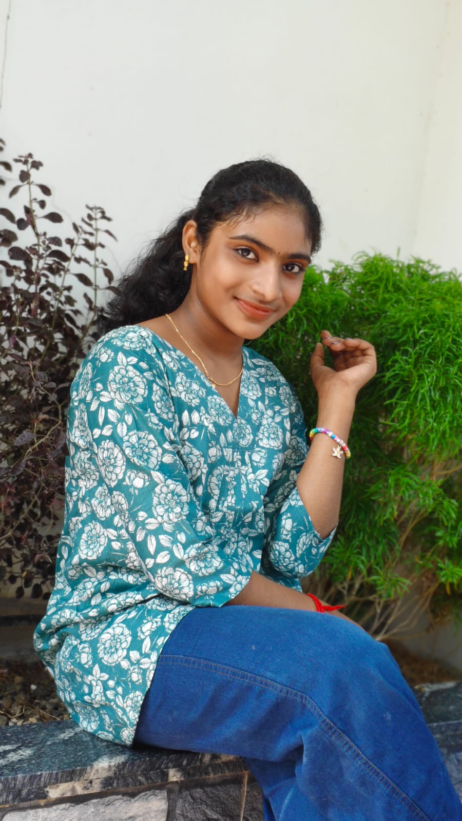 Cotton printed short top