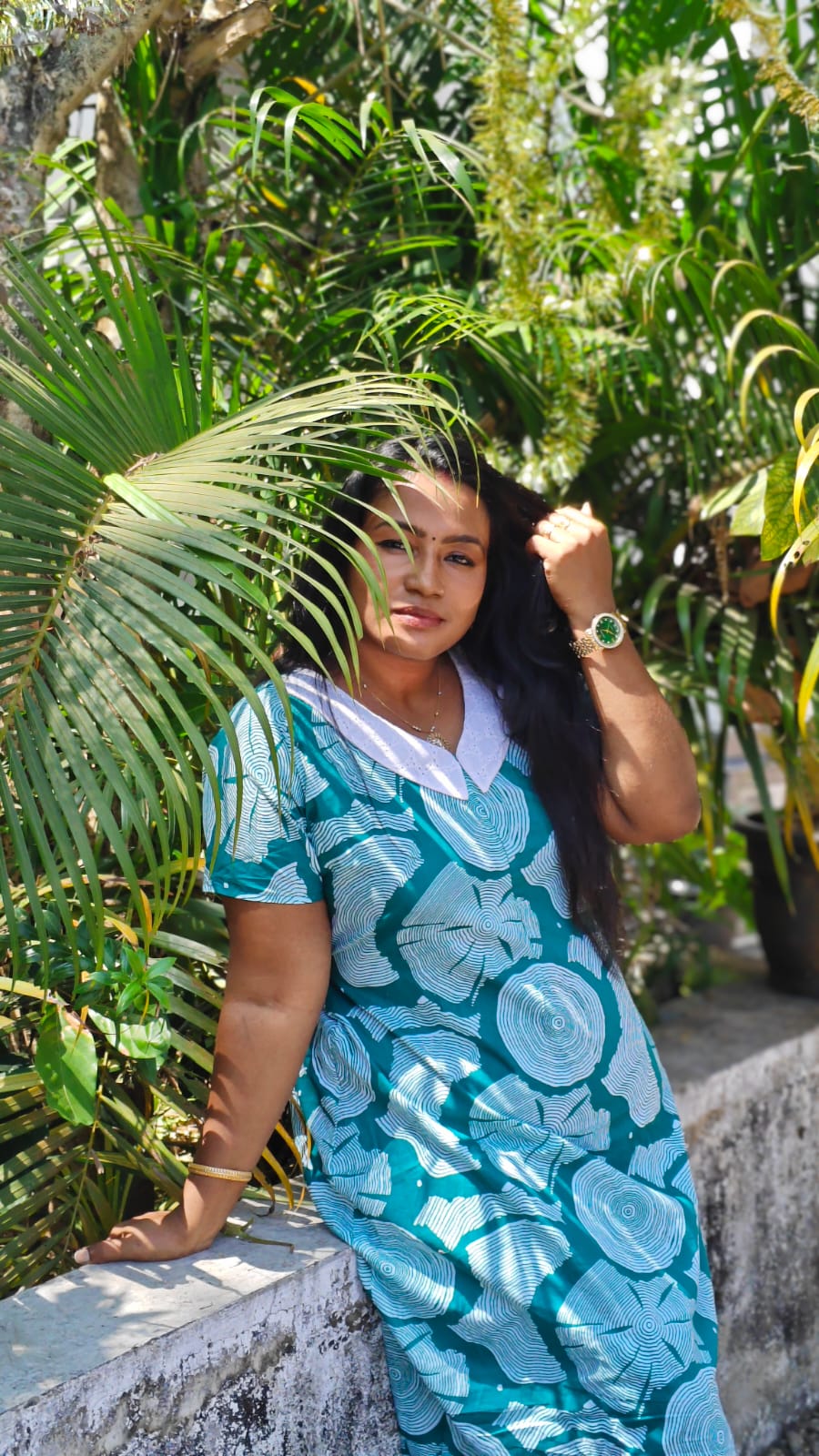 White Floral Print - Feeding Nighty Frock image