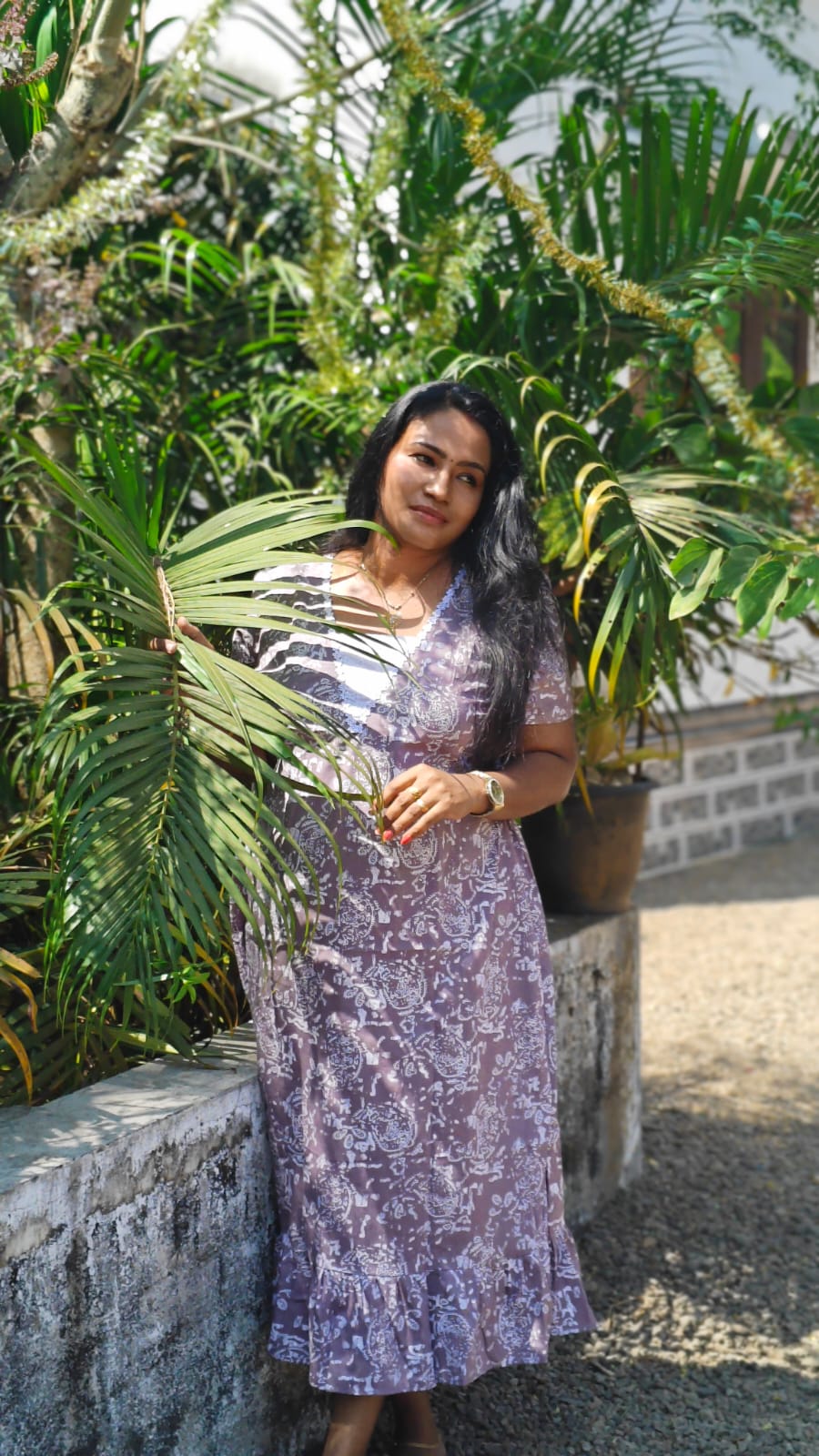 White Floral Print - Nighty Frock – Violet