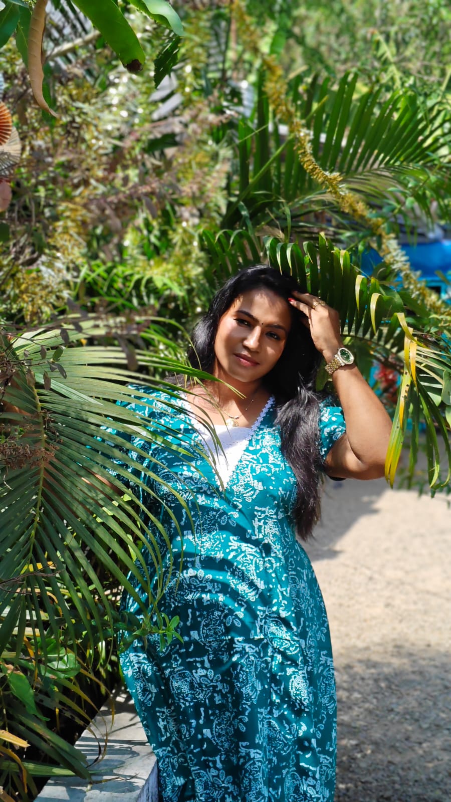 White Floral Print - Nighty Frock image