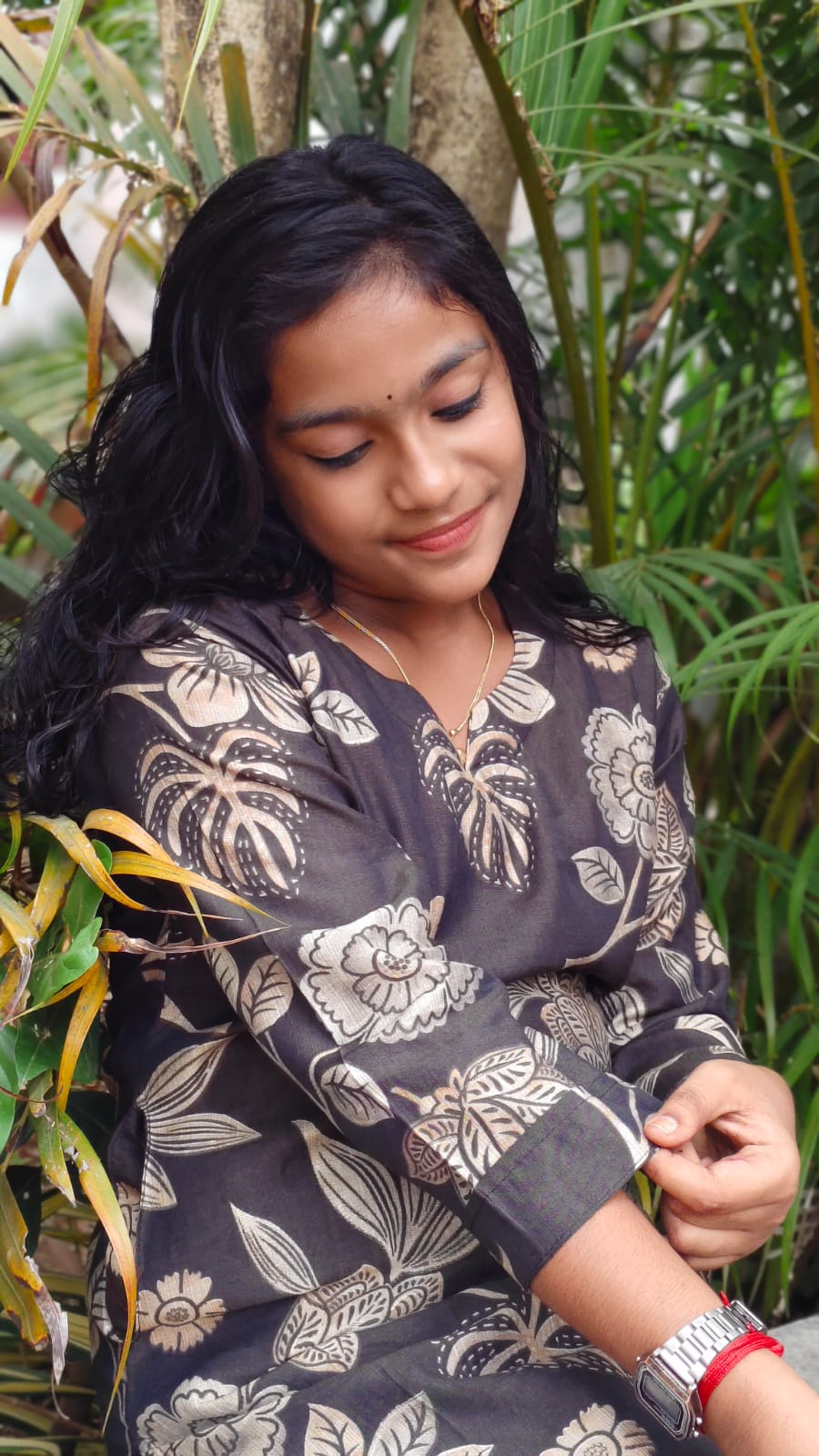 Vatican Silk Top – Black green