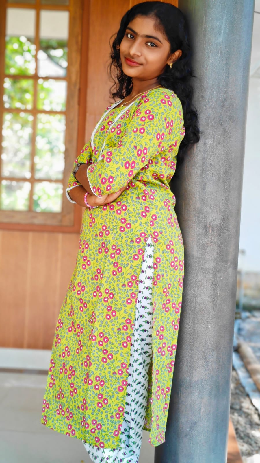 Cotton cord set – Yellowish Green