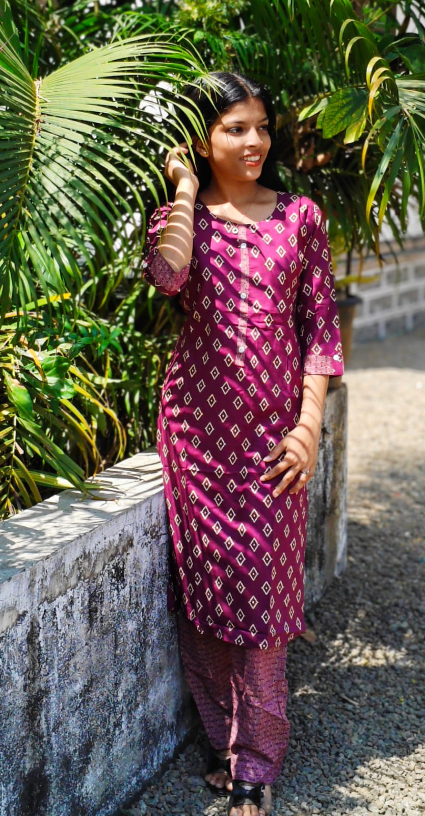 Rayon cotton blend cord set image