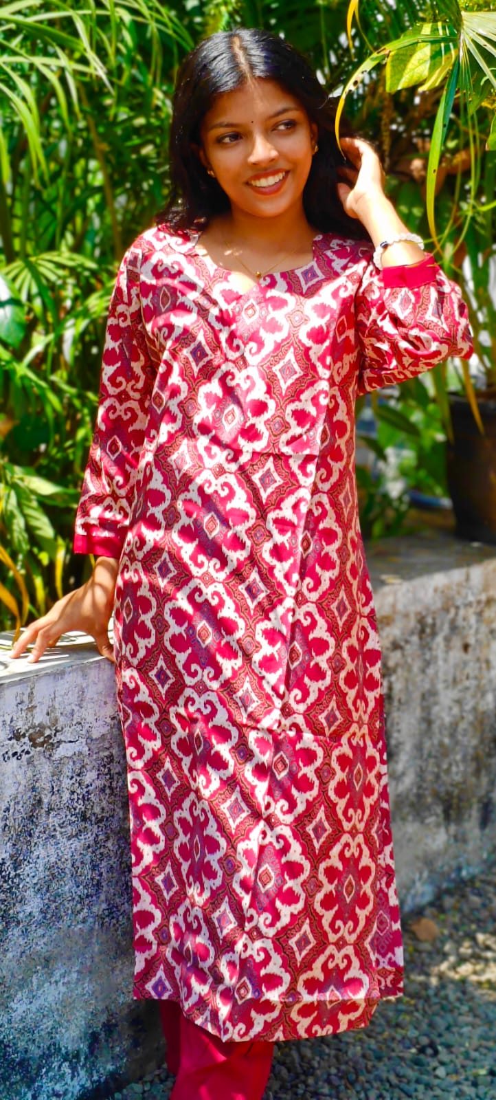 Vatican Floral print cord set – Dark Meroon