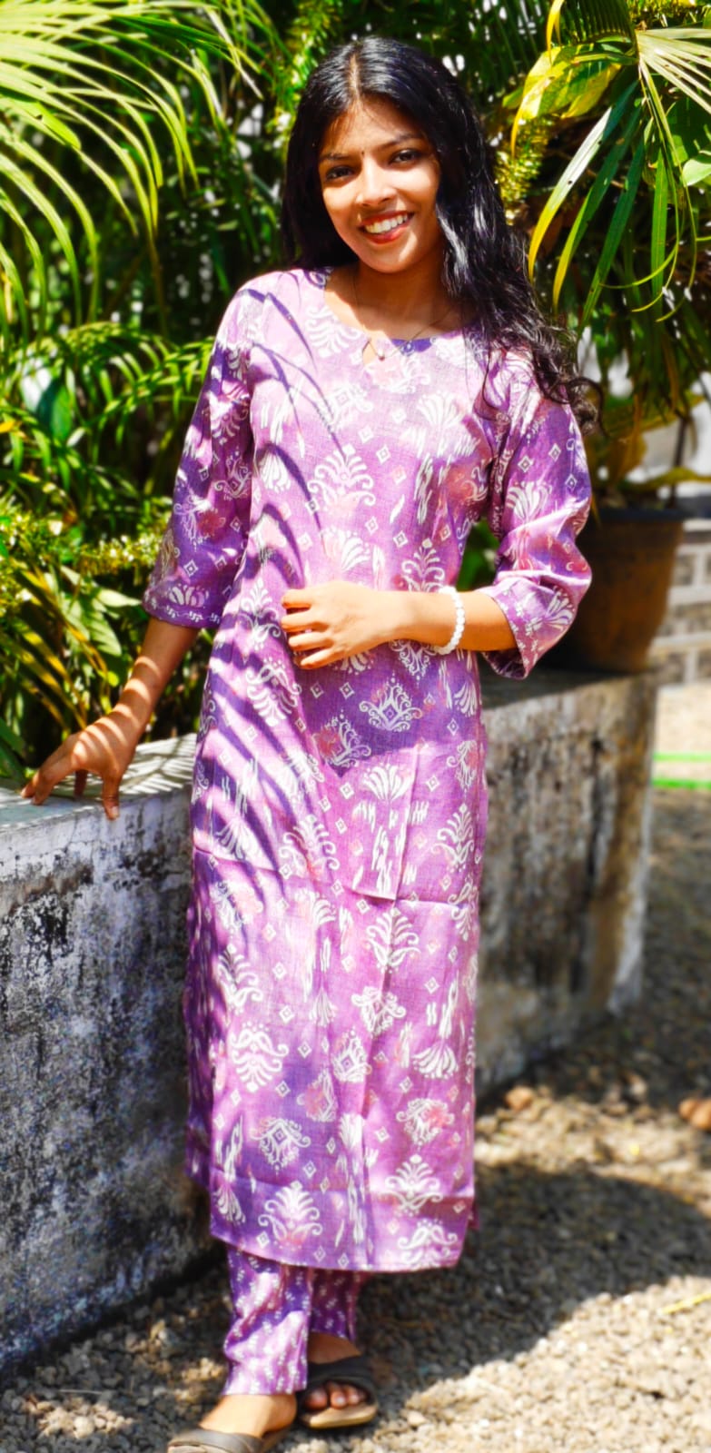 Vatican Floral print cord set - Lavender