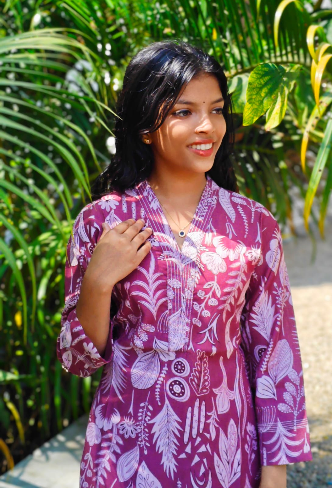 Vatican Floral print cord set - Purple