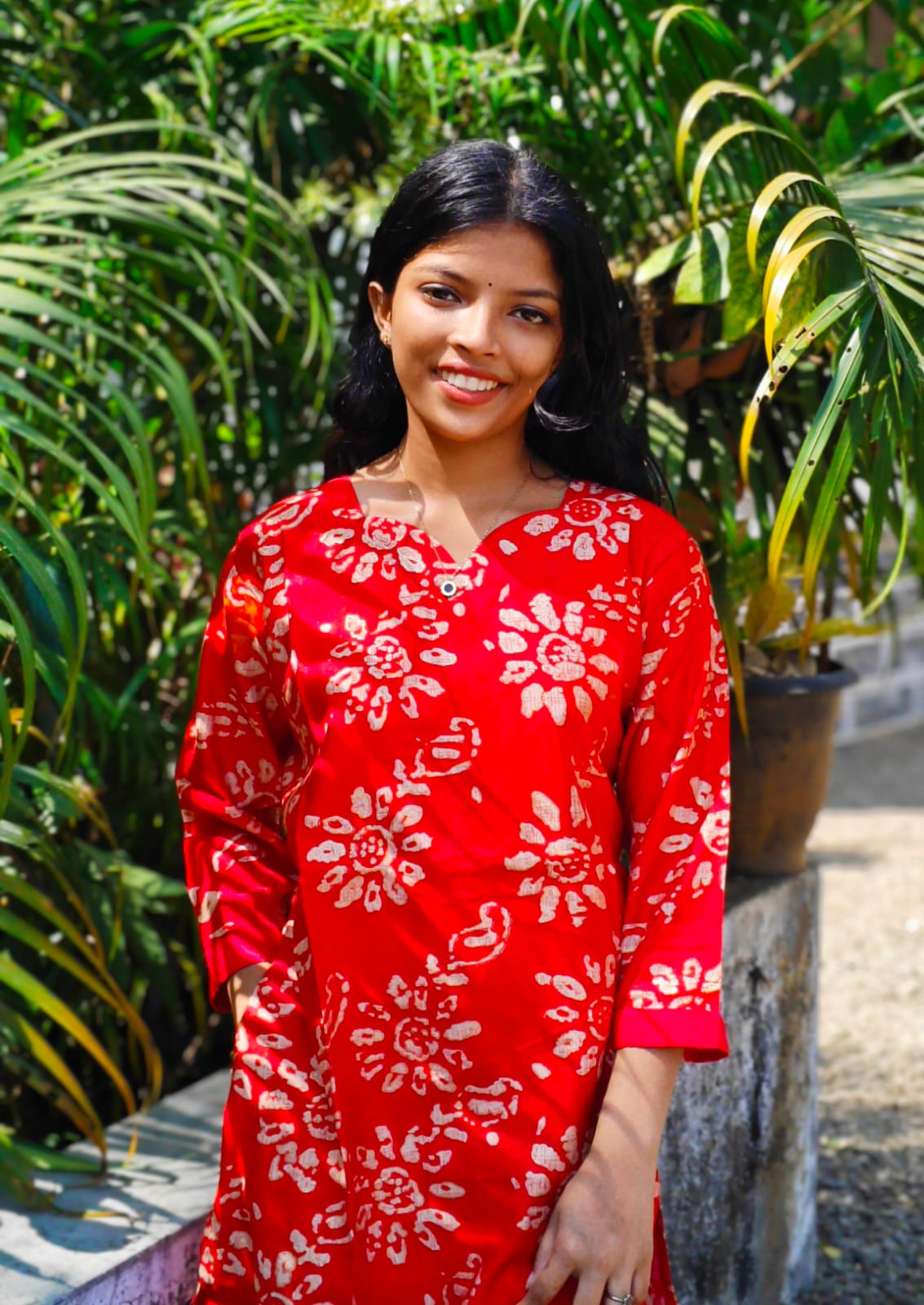 Vatican Floral print cord set - Red