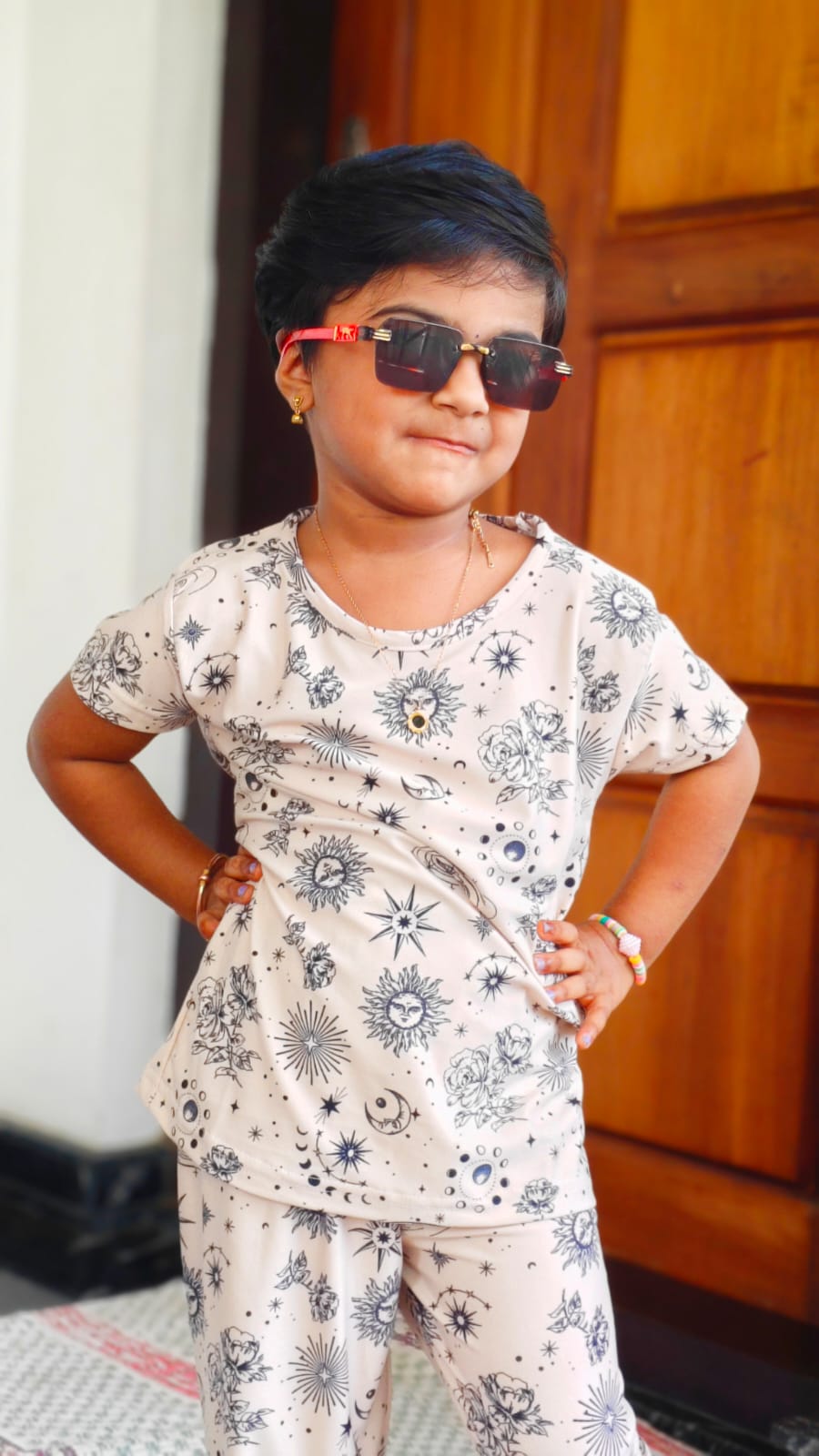 Unisex Cord Set(Age 2Y - 3Y) – Cream