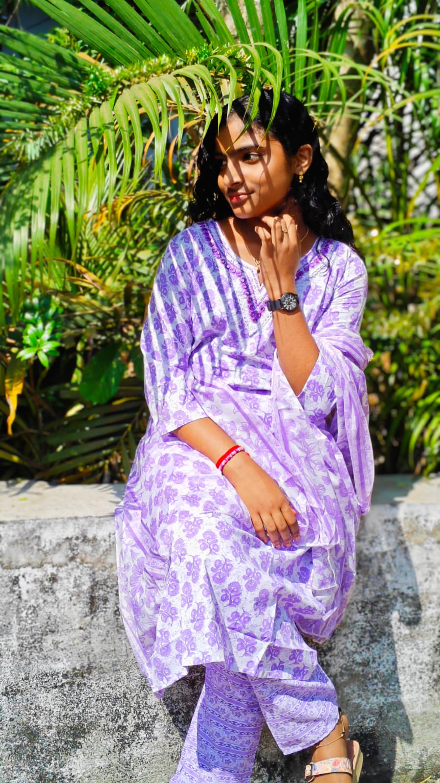 Cotton 3 pc churidar set