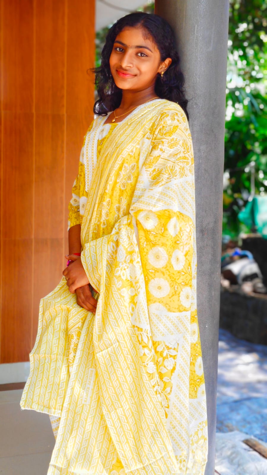 Cotton 3 pc churidar set image