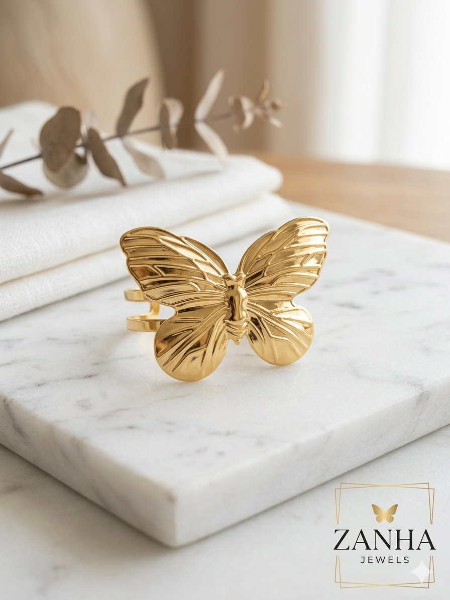 Butterfly cuff bangle adjustable.