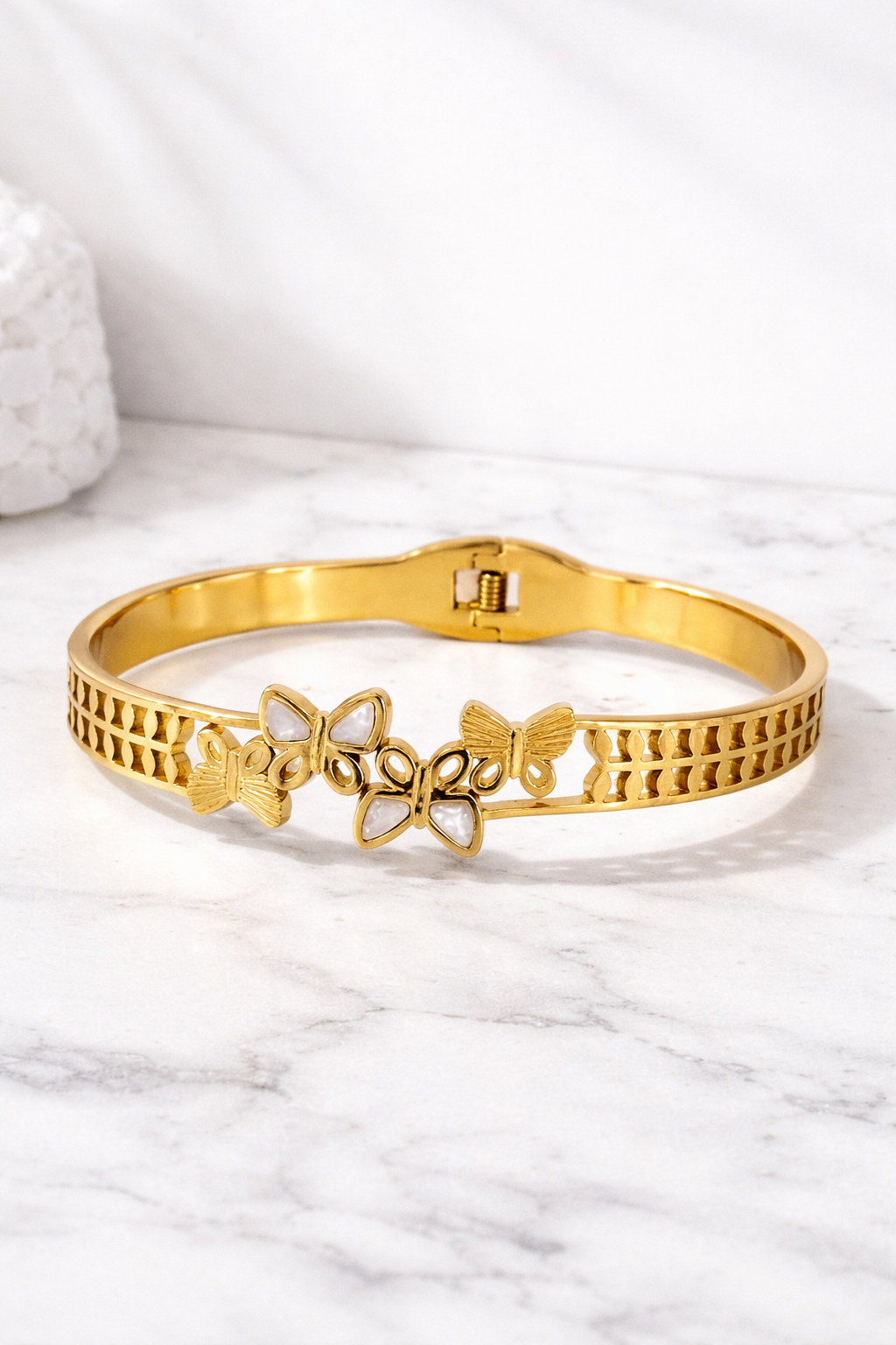 Dual Butterfly Antitarnish Bangle