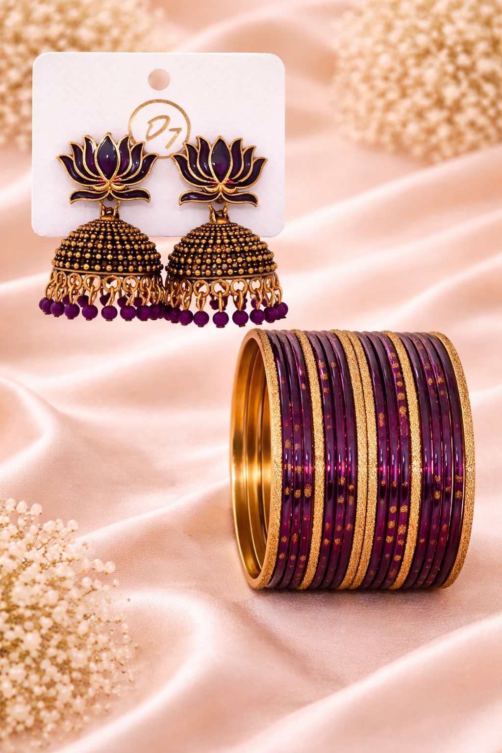 Bangle with jumka combo