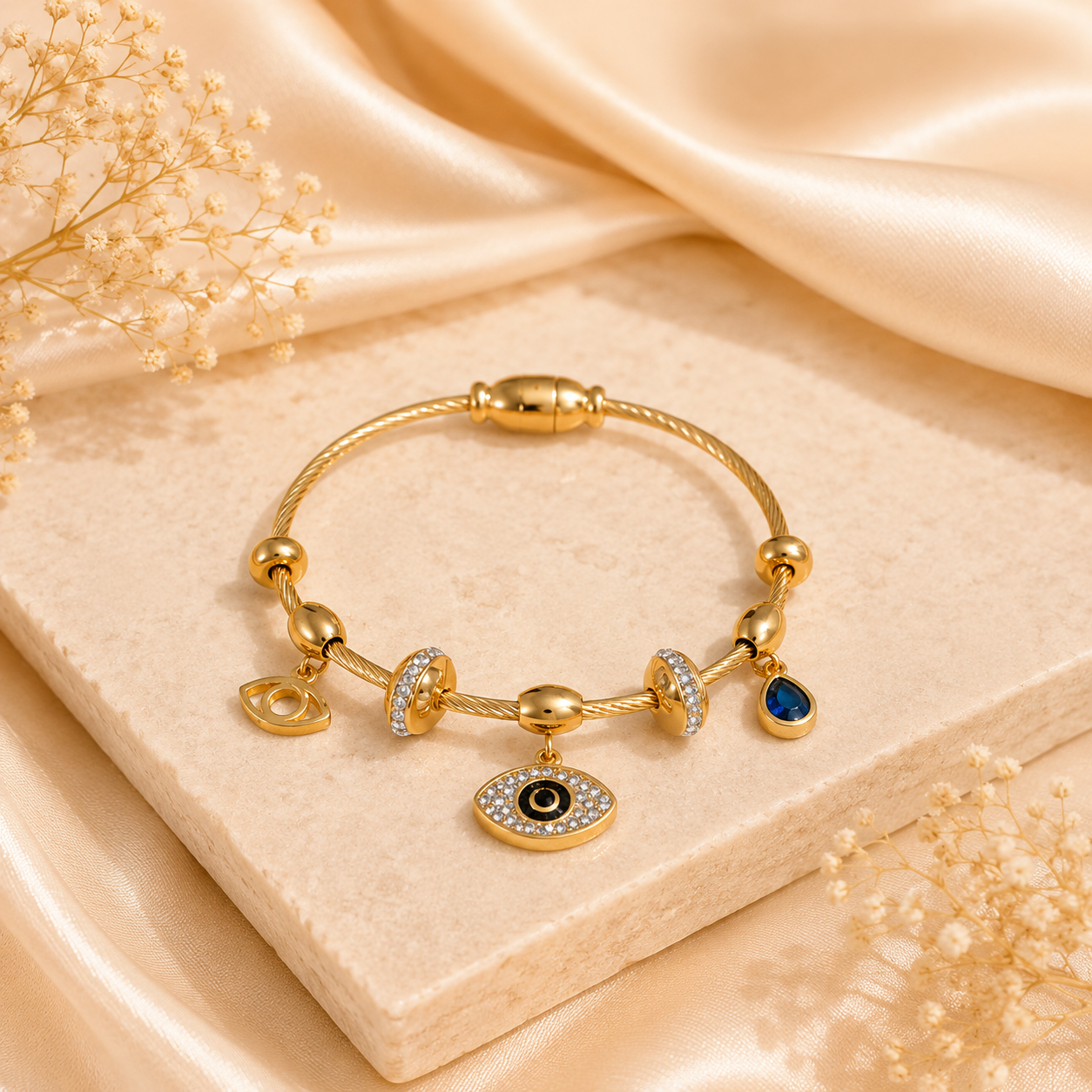 Evil eye Charm  Baby bangle