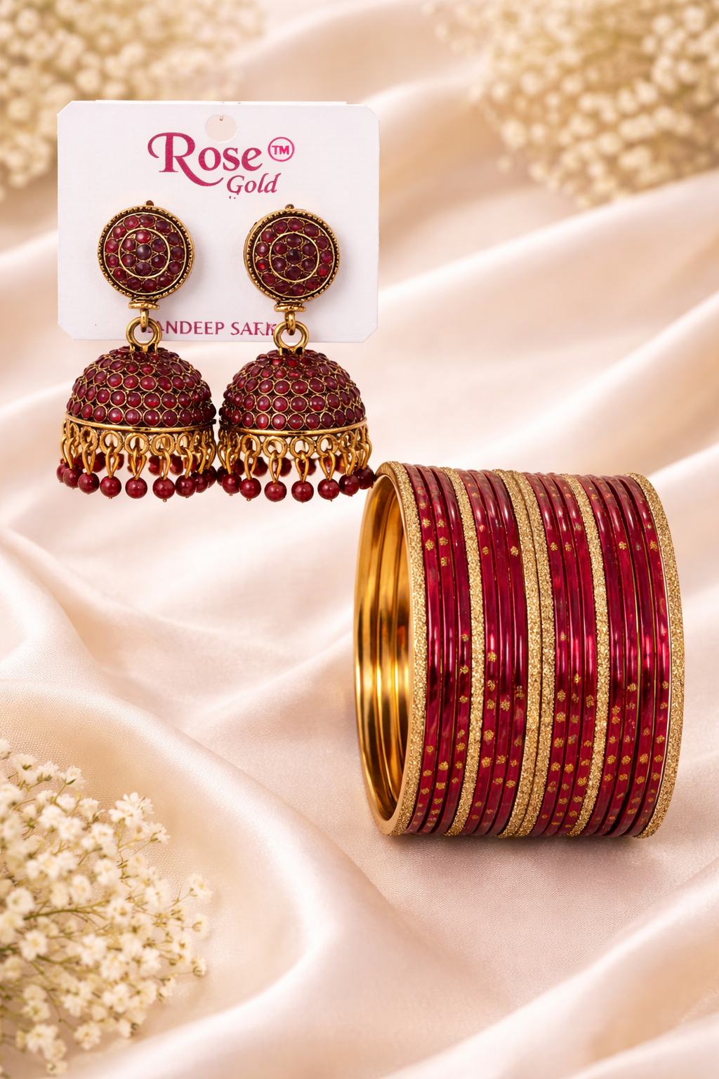 Bangle with jumka combo