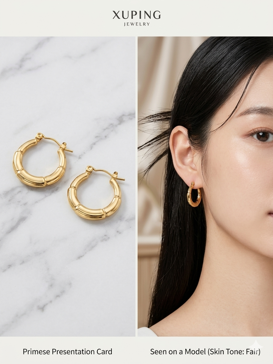 Classic Gold Hoop Earrings (Anti-Tarnish)