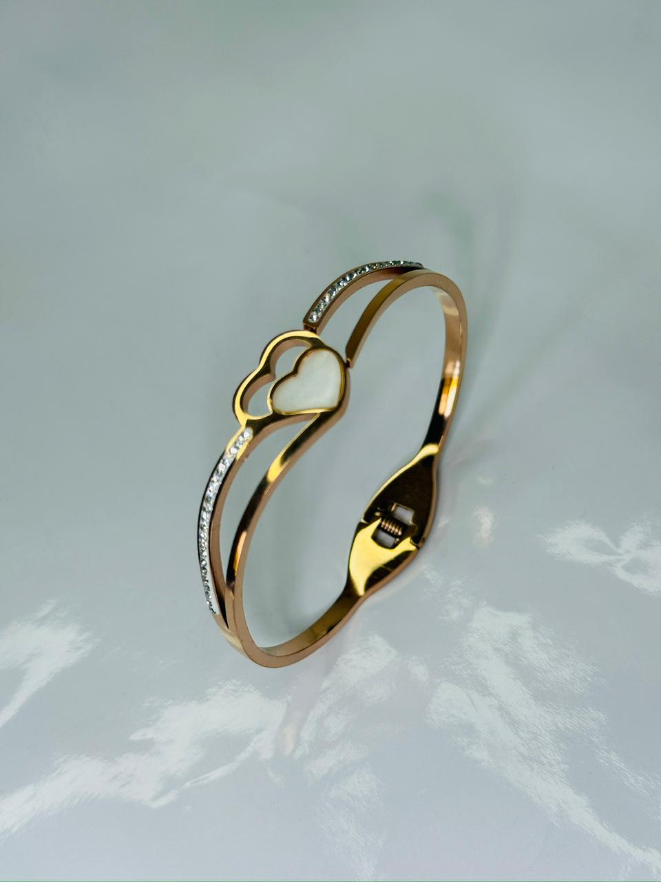 Heart Bangle Rosegold