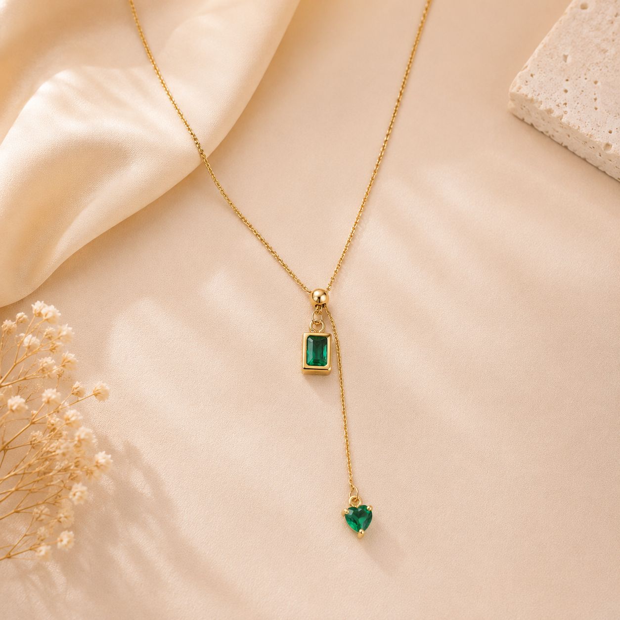 Emerald Antitarnish Neck chain