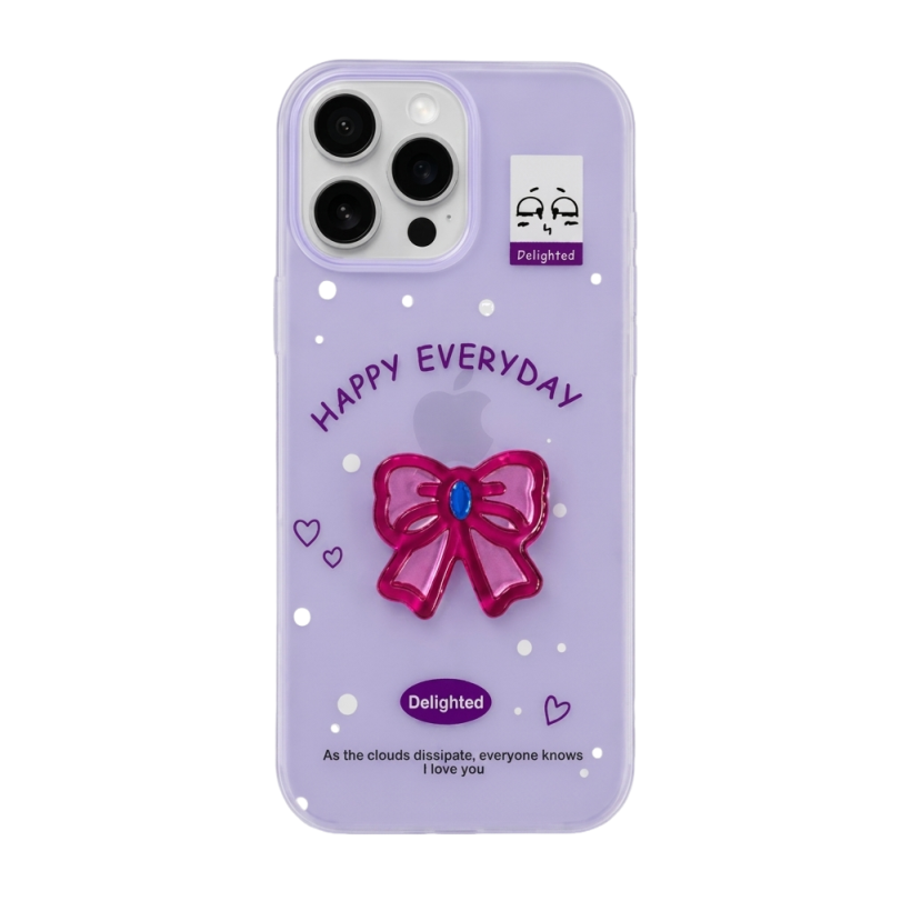 EVERDAY BOW IPHONE CASE (DARK PINK)