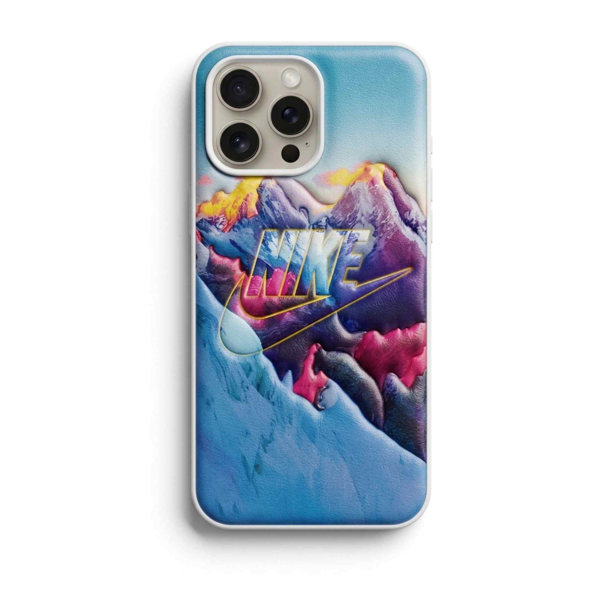 PREMIUM IPHONE LEATHER CASE (MOUNTAINS)